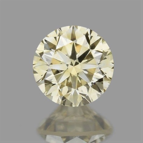 Fancy Diamond round brilliant grayish light yellow 0.48 ct